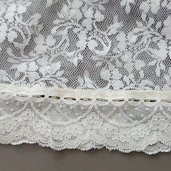 Vintage Lace Drop Waist Sheer Dress Nightgown Victorian Bridal Wedding Fairycore - Picture 10 of 14